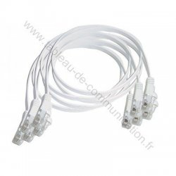 Lot de 5 cordons plat RJ45