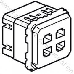 Prise quadruple RJ45 multimedia STP Céliane