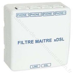 Filtre maître xDSL 4 sorties RJ45